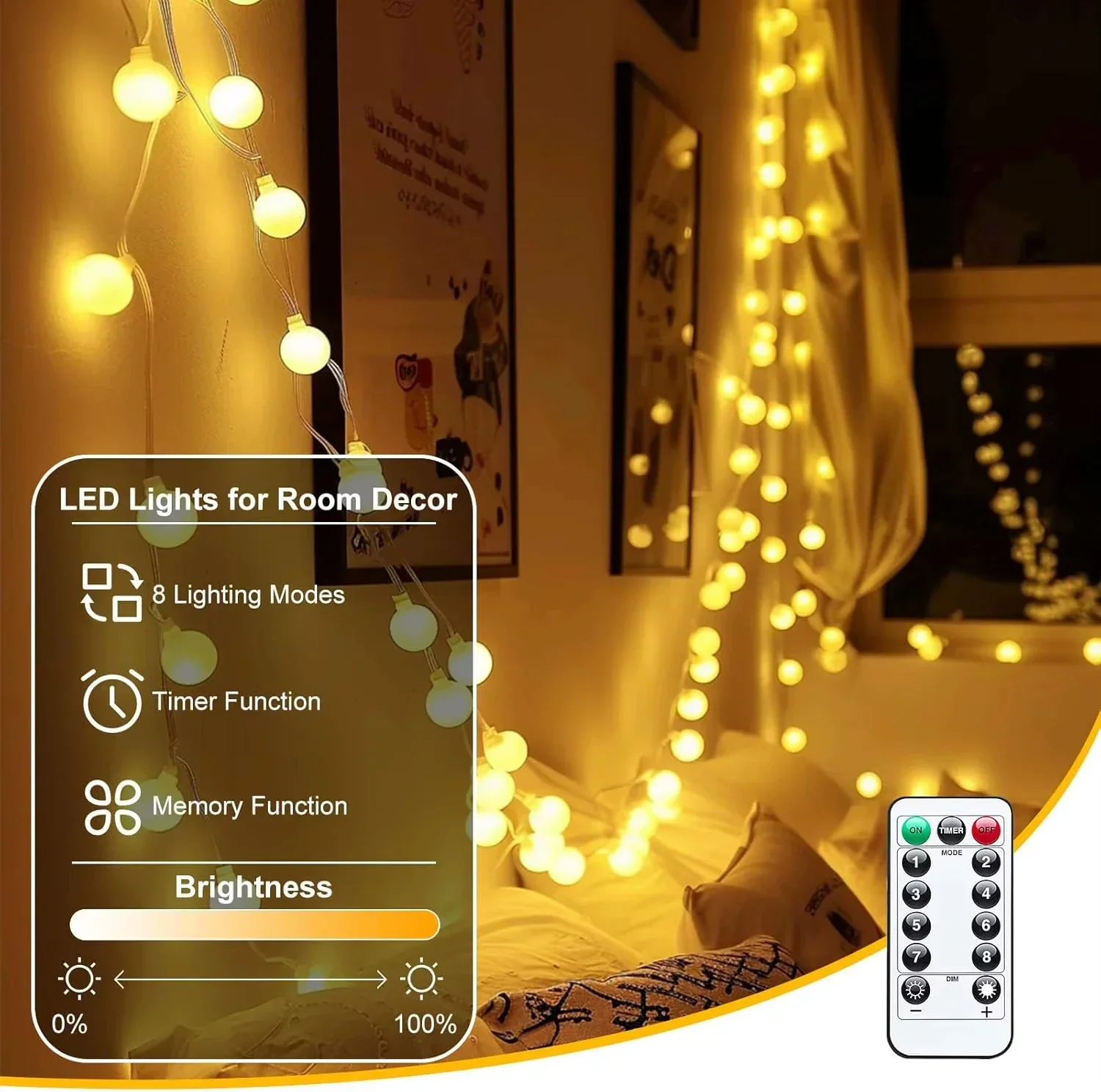 USB LED Ball String Lights 6M  – обзор и цена Led Fairy String Lights