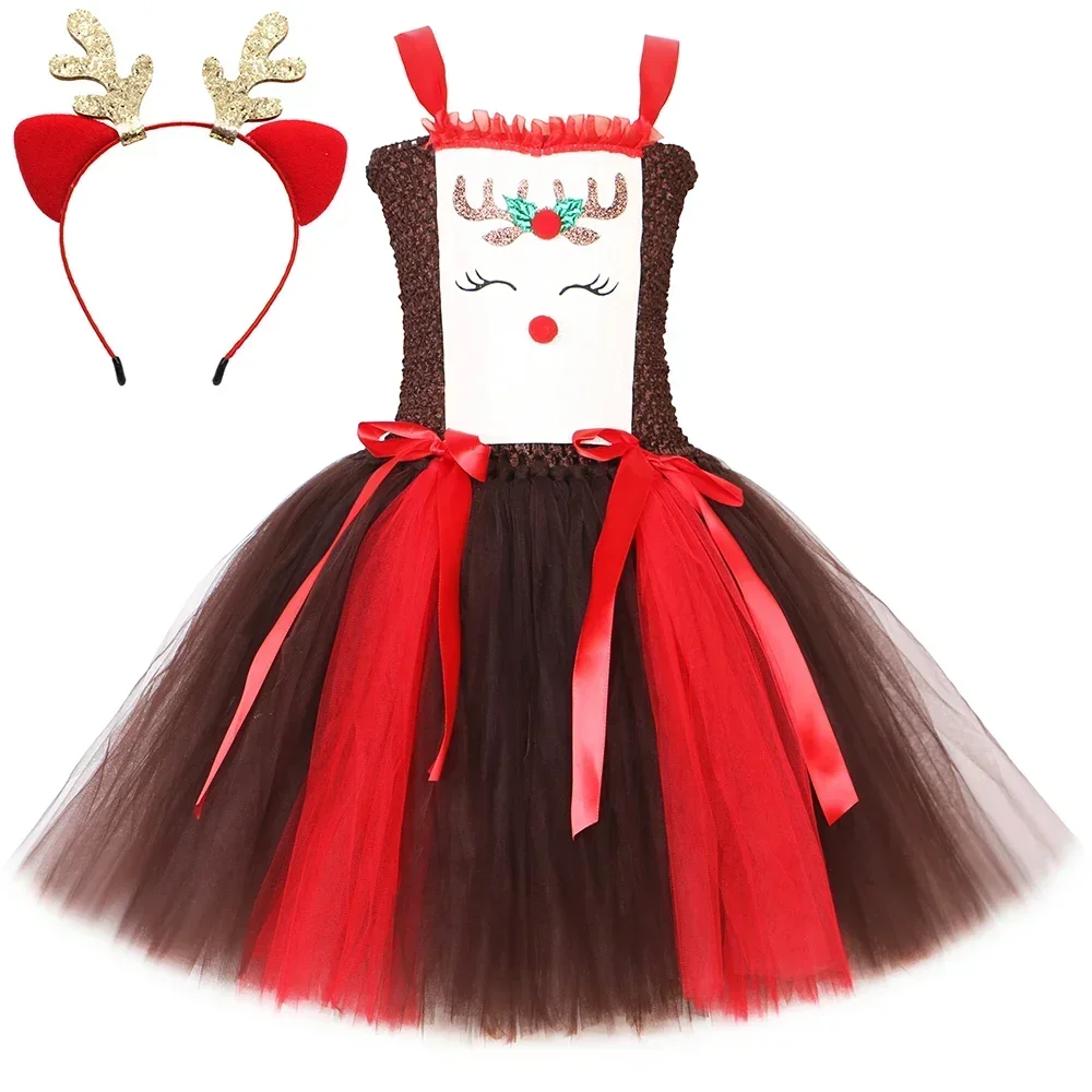 Christmas Party Tutu Dress Rud – обзор и цена Reindeer Antlers Headband