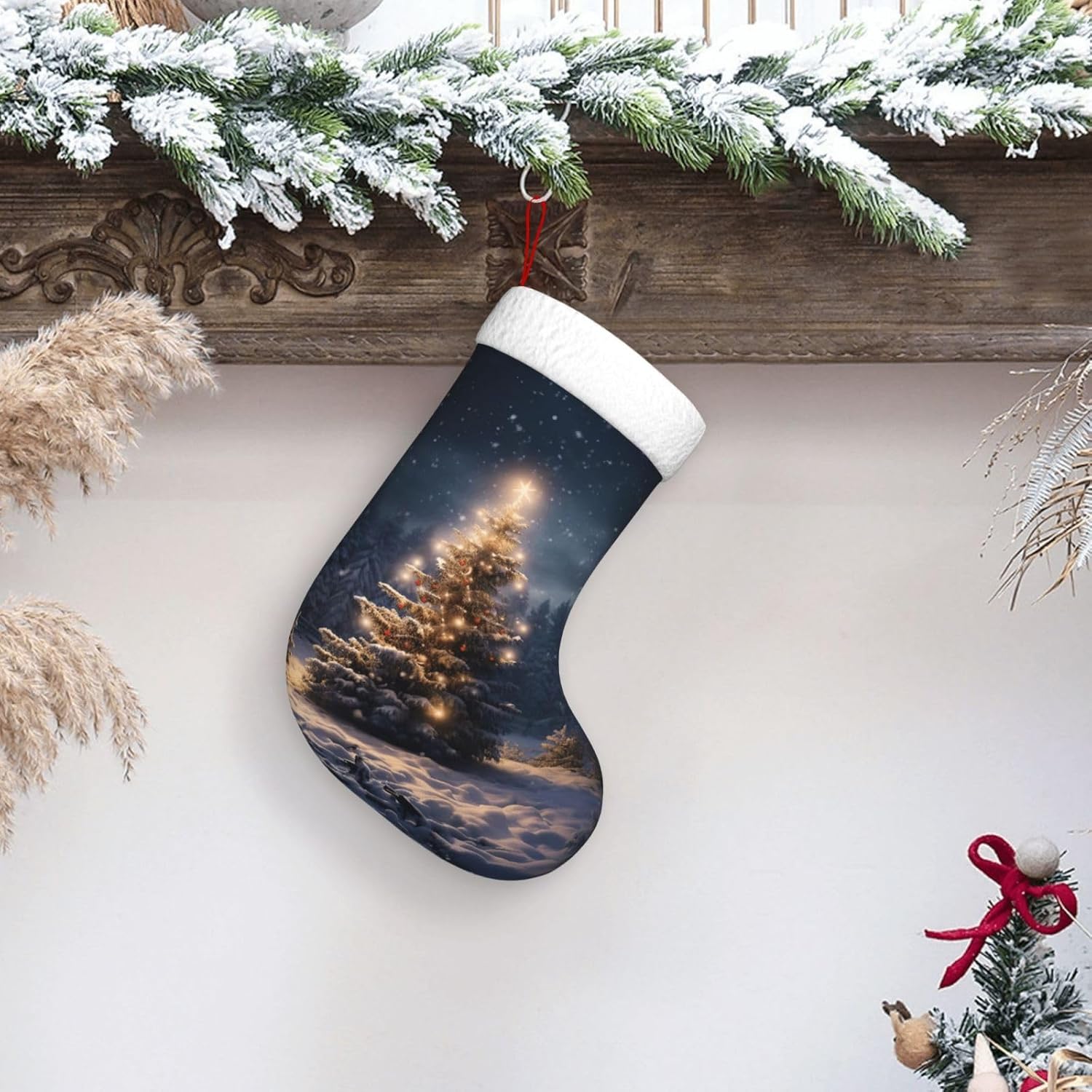 Christmas Tree Snow gift Stock – обзор и цена Christmas Stocking Hanging