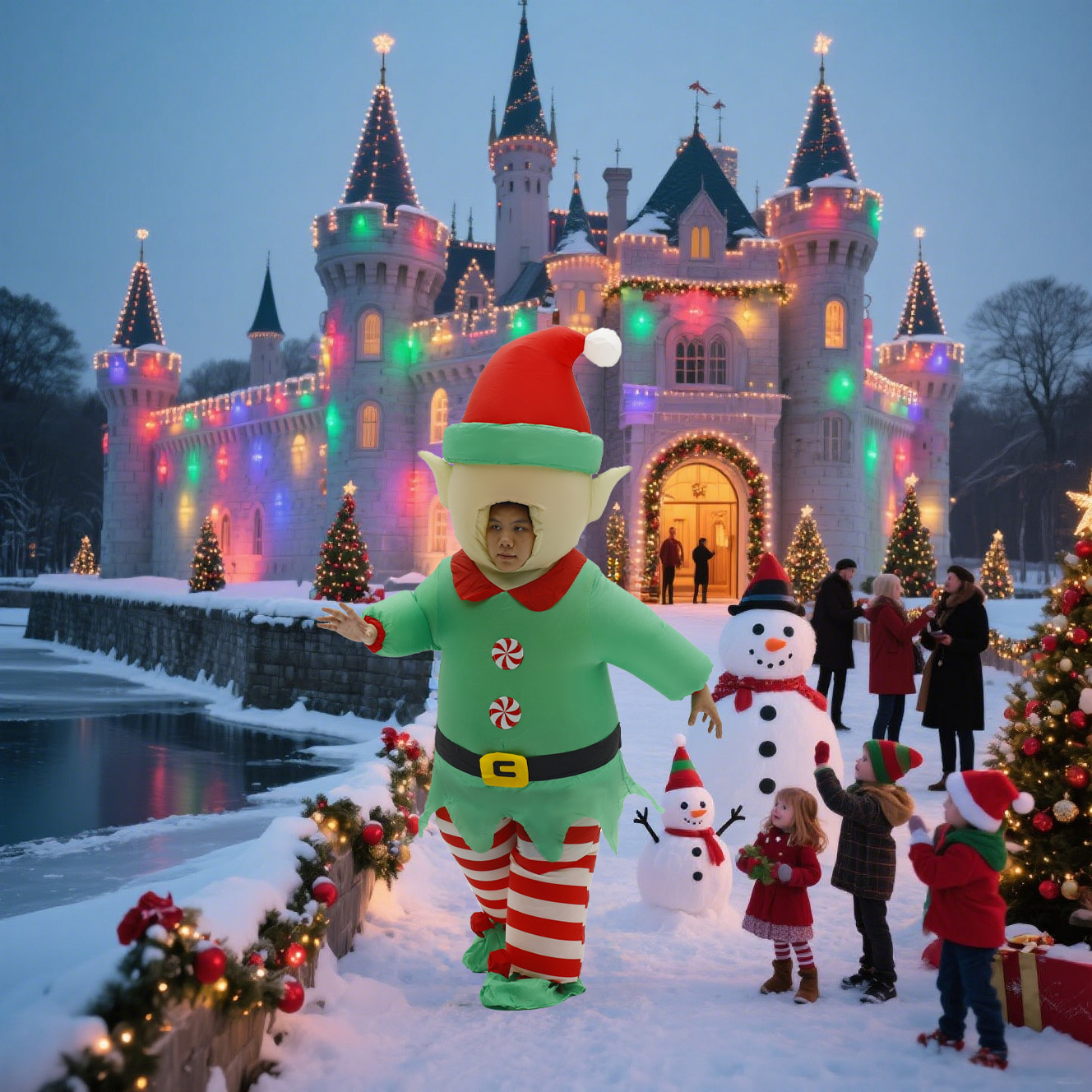 Christmas Elf Inflatable Costu – обзор и цена Elf Costume Christmas