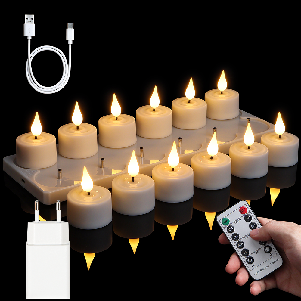 LED Candle Light Rechargeable  – обзор и цена Holiday Candle Set