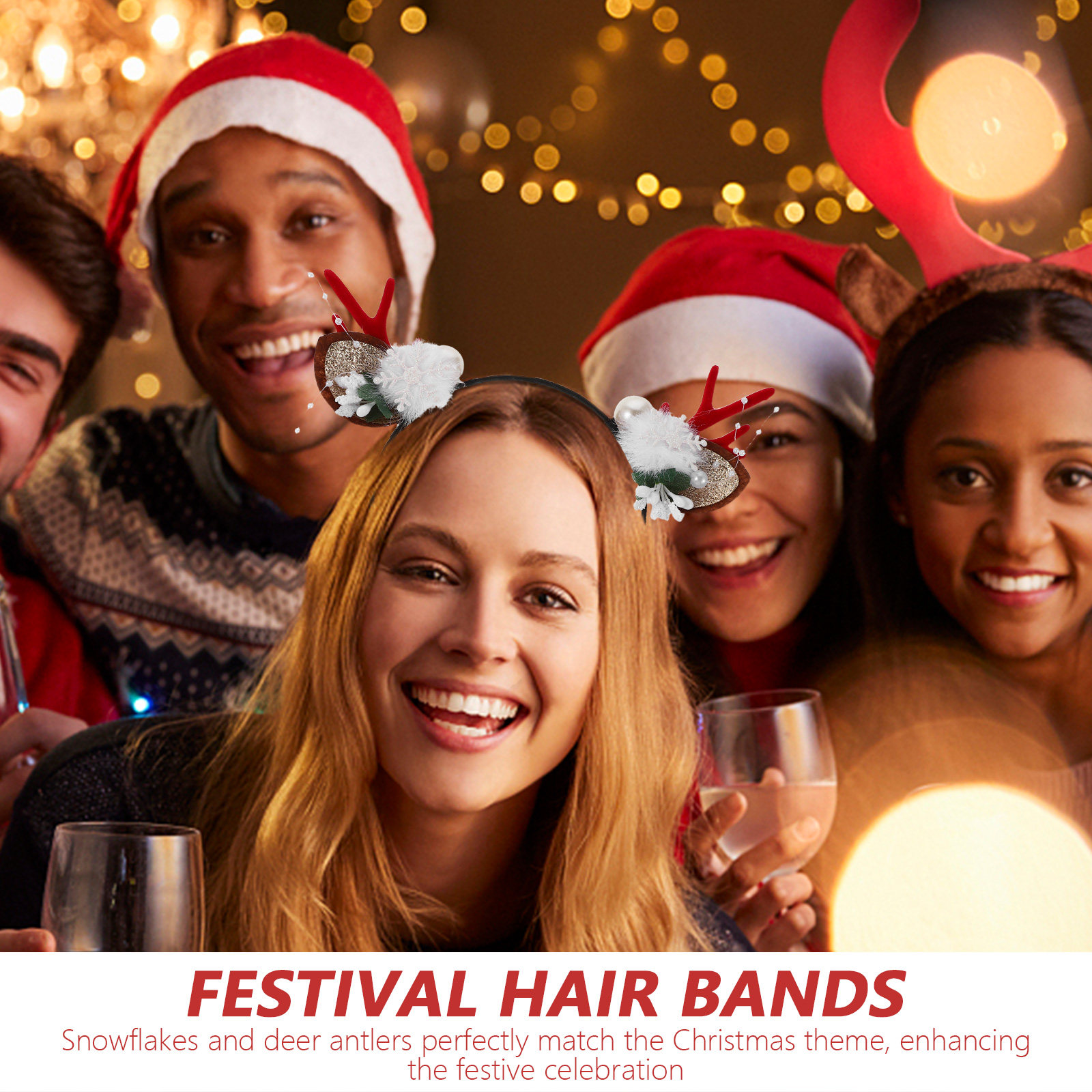 4Pcs Festive Reindeer Antlers  – обзор и цена Reindeer Antlers Headband