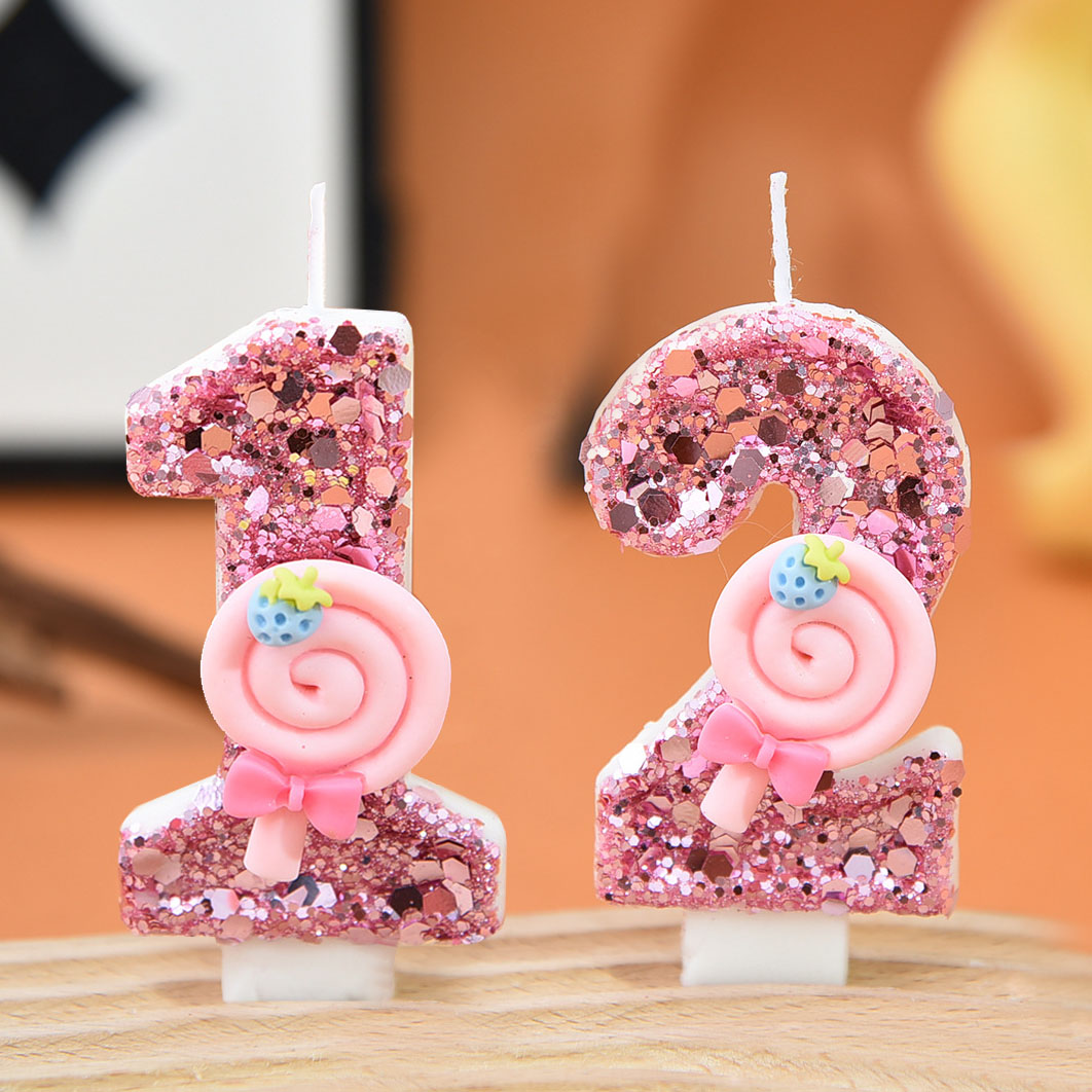 1pc Large 0-9 Numbers Pink Lol – обзор и цена Holiday Candle Set