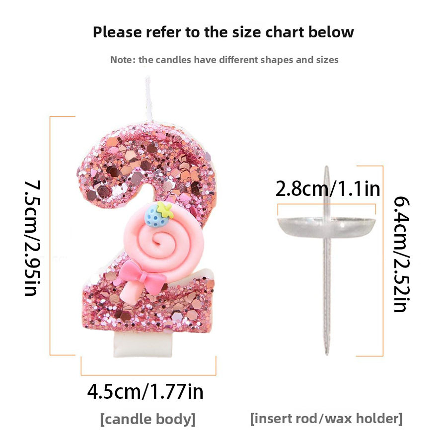 1pc Large 0-9 Numbers Pink Lol – обзор и цена Holiday Candle Set