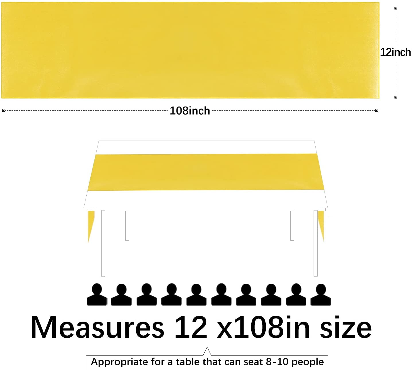 12x108 Inch Satin Wedding Tabl – обзор и цена Christmas Table Runner