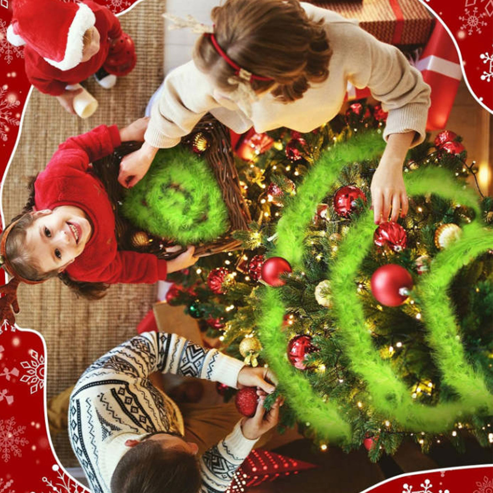 Christmas Garland 3 PCS 20 Fee – обзор и цена Tinsel Garland Decoration