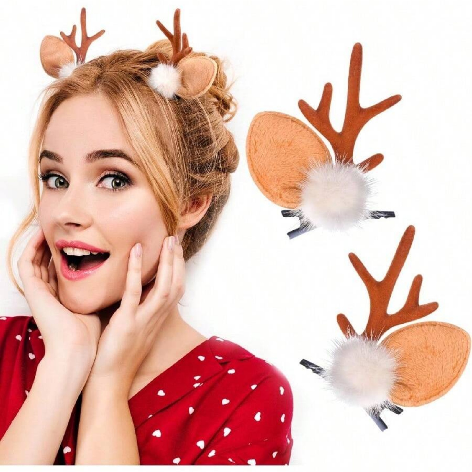 2pcs Christmas Reindeer Antler – обзор и цена Reindeer Antlers Headband