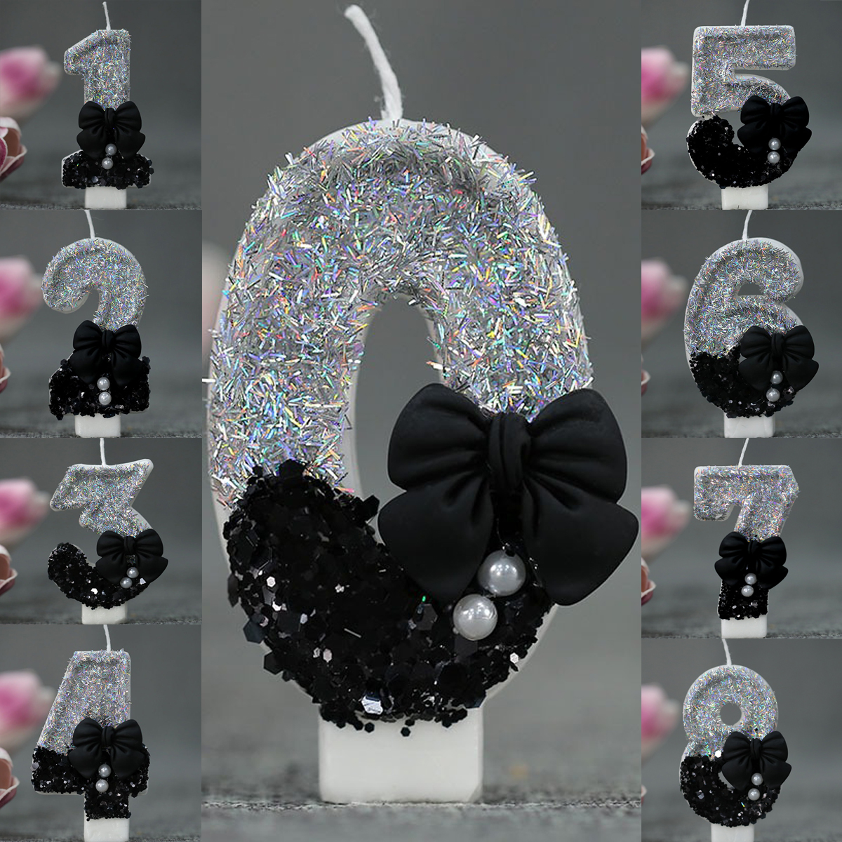 Midnight Bow & Pearl 0-9 Numbe – обзор и цена Holiday Candle Set