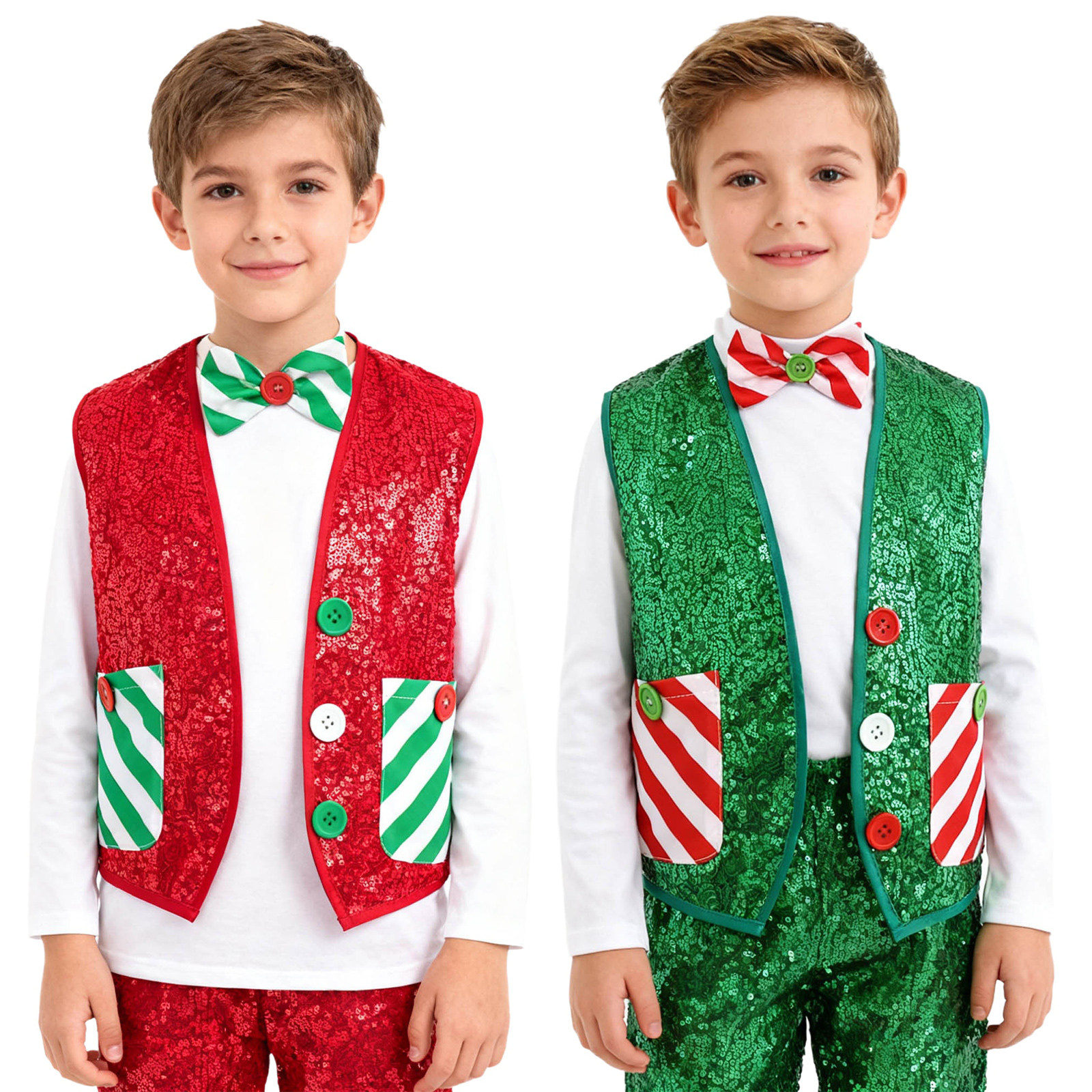 Boys Girls Christmas Shiny Seq – обзор и цена Elf Costume Christmas