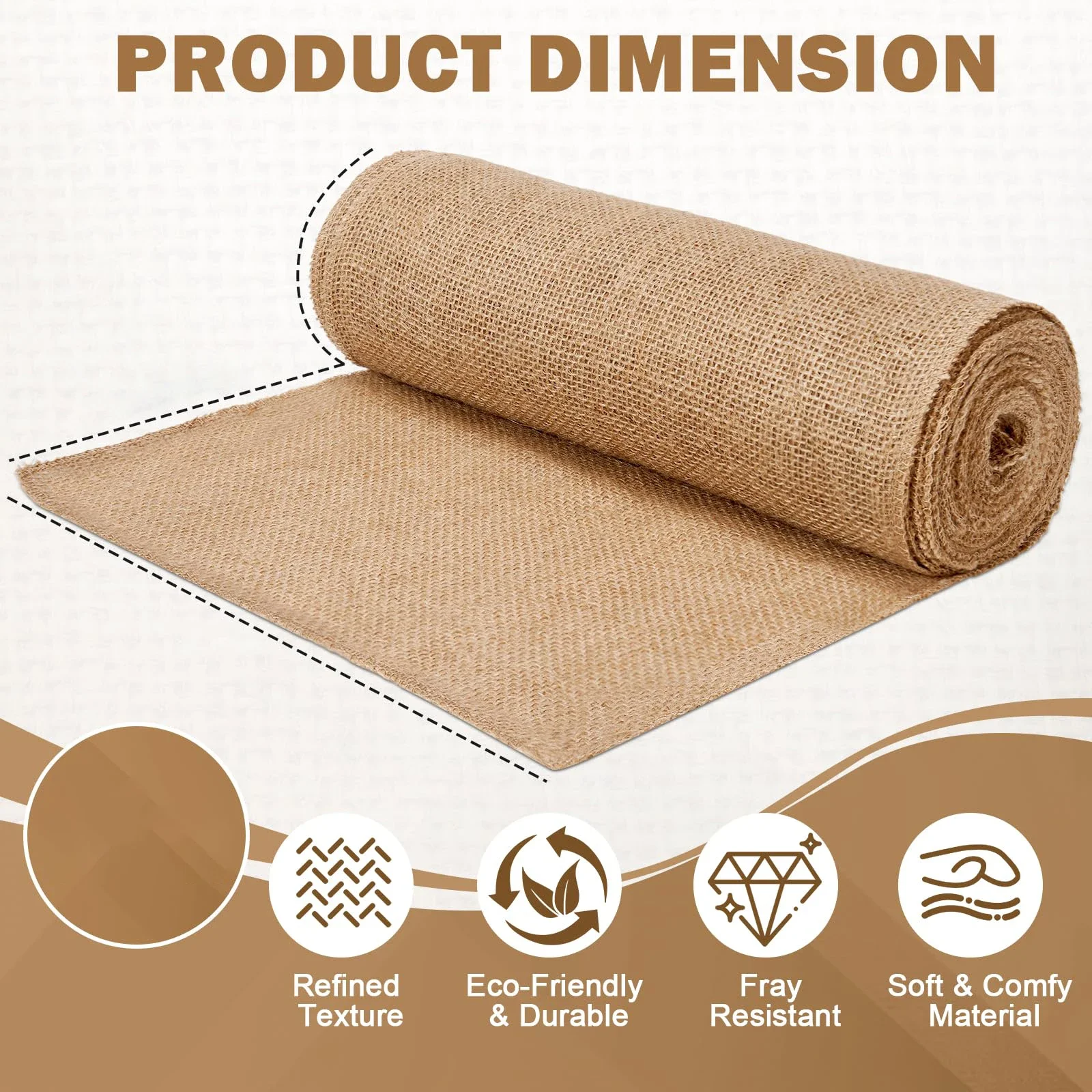 Natural Beige Burlap Roll 30cm – обзор и цена Christmas Table Runner