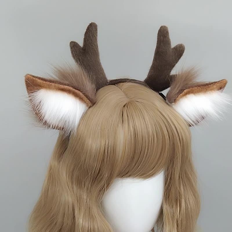 Handmade Animal Fur Antler Hea – обзор и цена Reindeer Antlers Headband