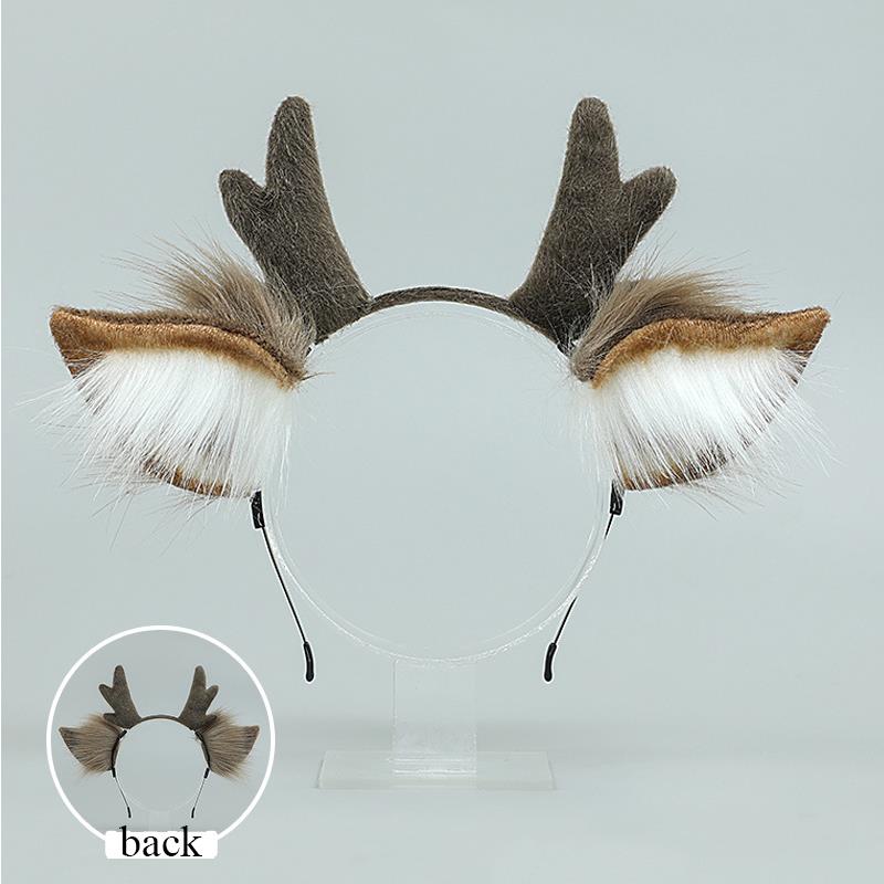 Handmade Animal Fur Antler Hea – обзор и цена Reindeer Antlers Headband