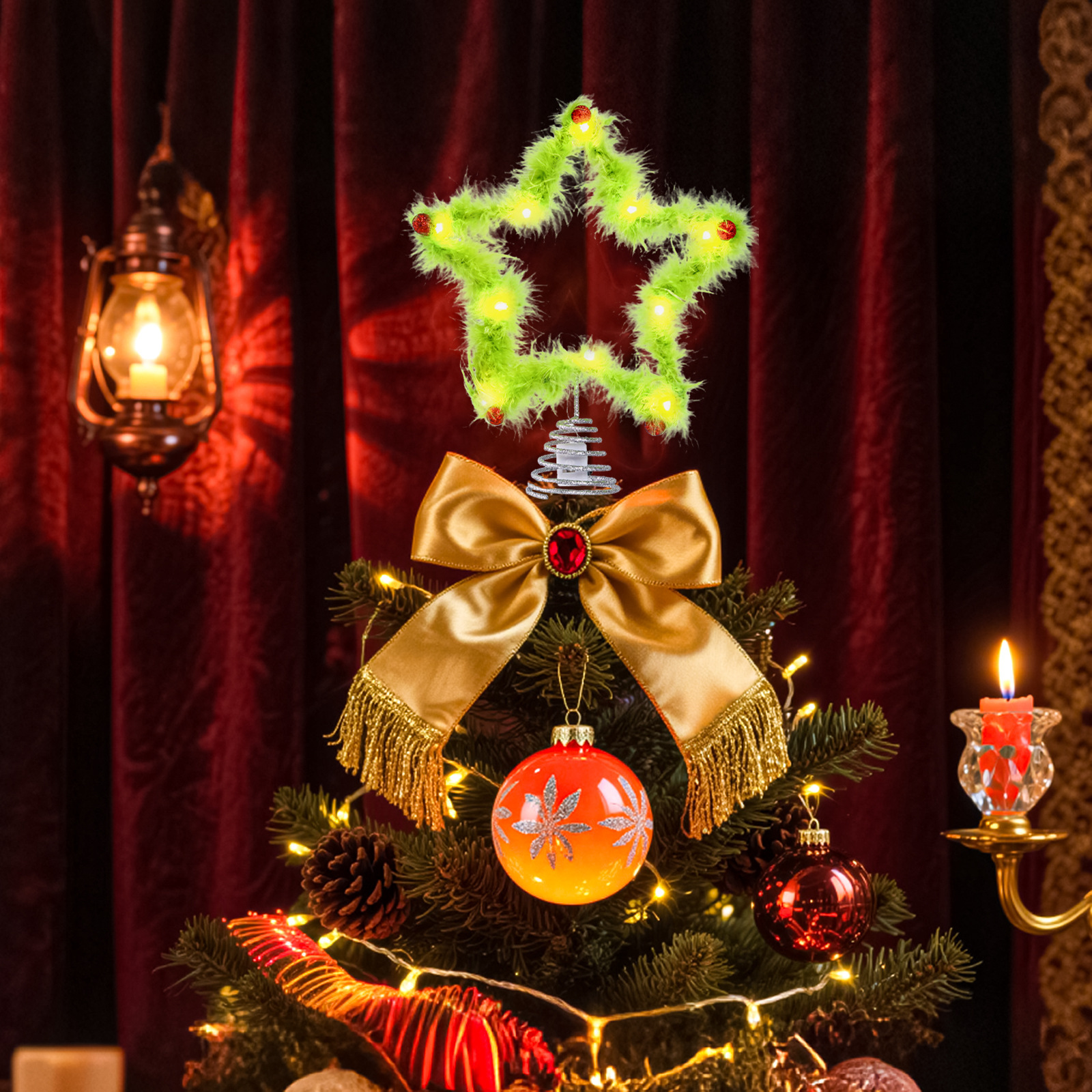 Christmas Fuzzy Grinch Star Tr – обзор и цена Star Tree Topper