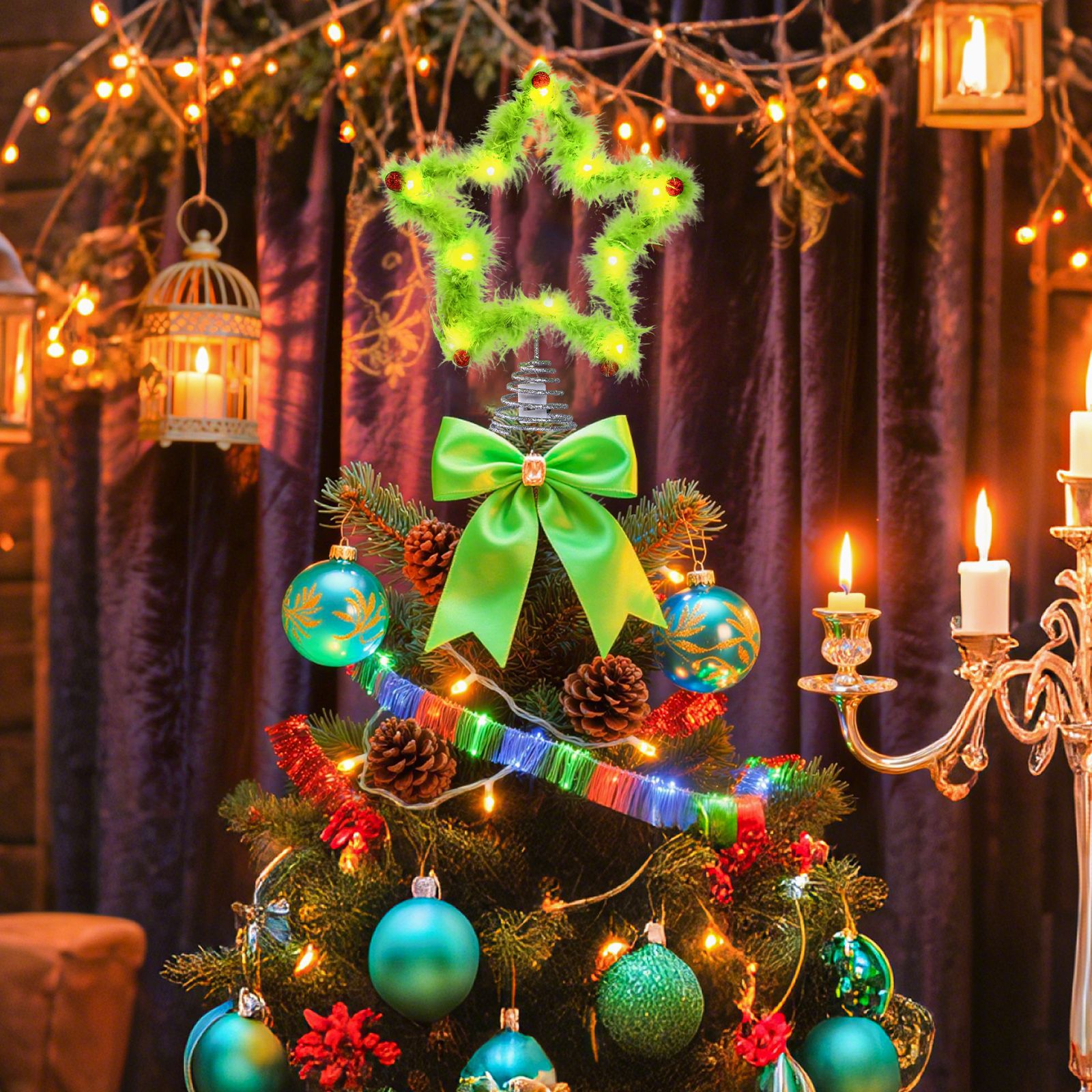 Christmas Fuzzy Grinch Star Tr – обзор и цена Star Tree Topper