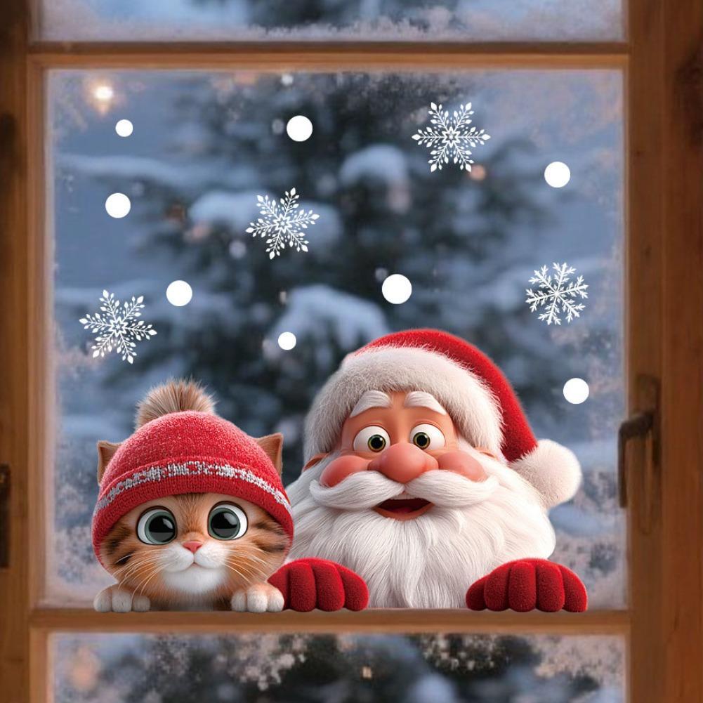 2pcs Christmas Window Clings S – обзор и цена Snowflake Window Decal