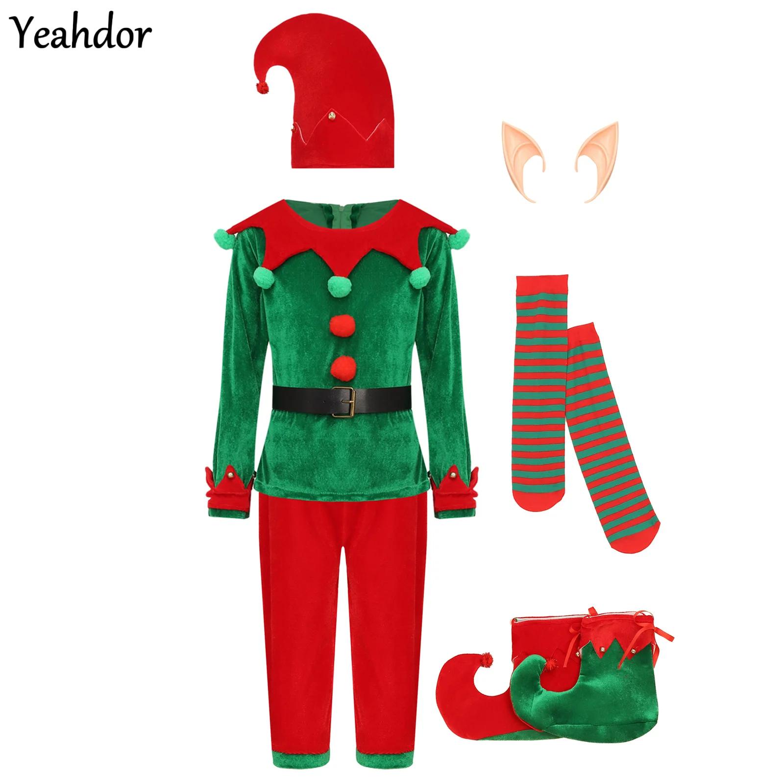 Boys Christmas Santa Claus Cos – обзор и цена Elf Costume Christmas