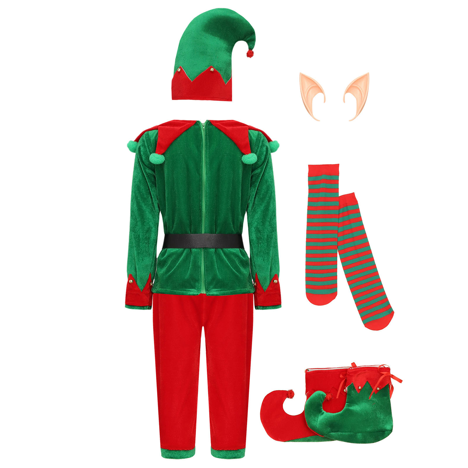 Boys Christmas Santa Claus Cos – обзор и цена Elf Costume Christmas