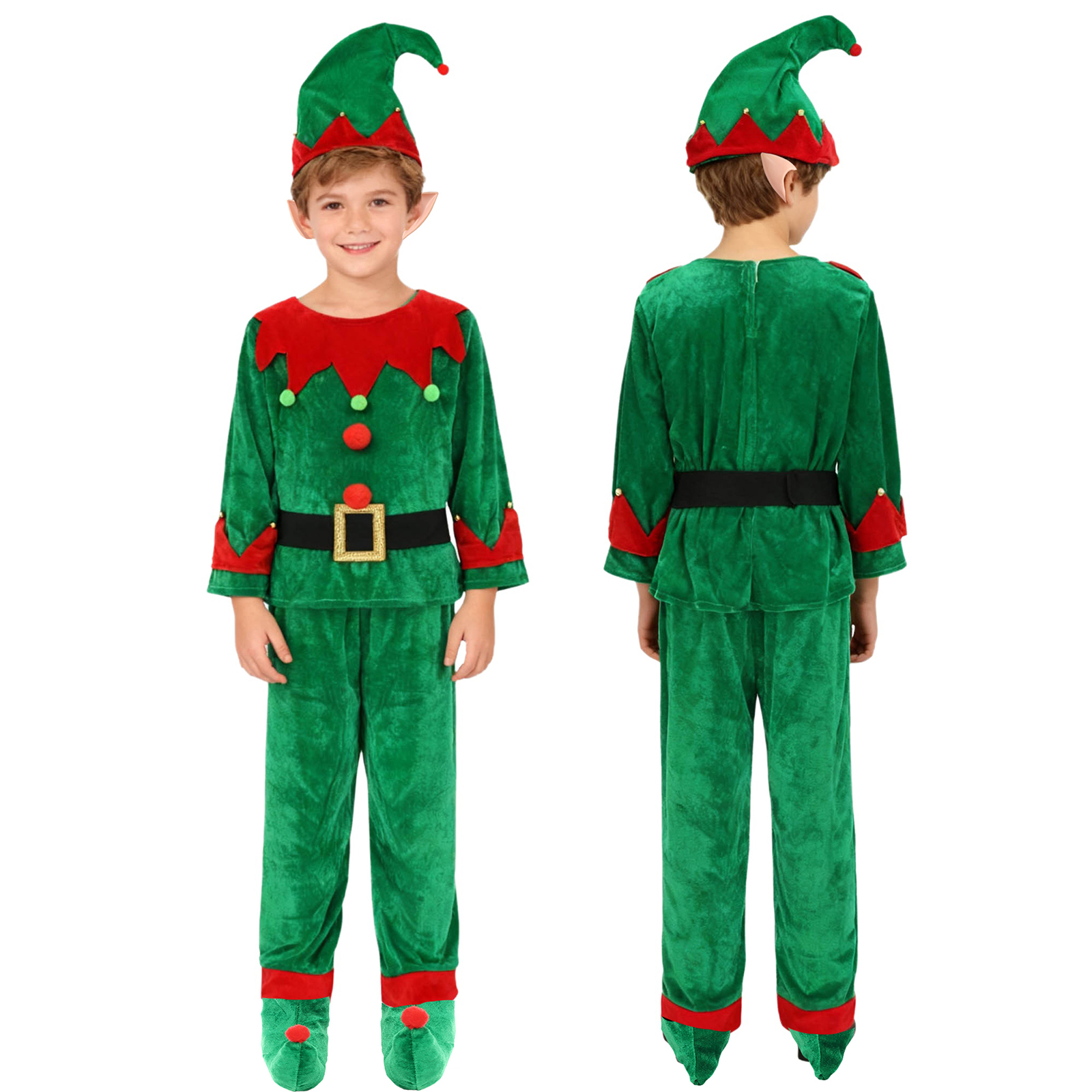 Boys Christmas Santa Claus Cos – обзор и цена Elf Costume Christmas