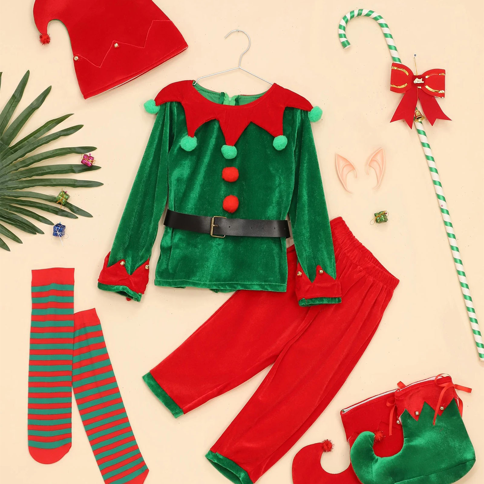 Boys Christmas Santa Claus Cos – обзор и цена Elf Costume Christmas