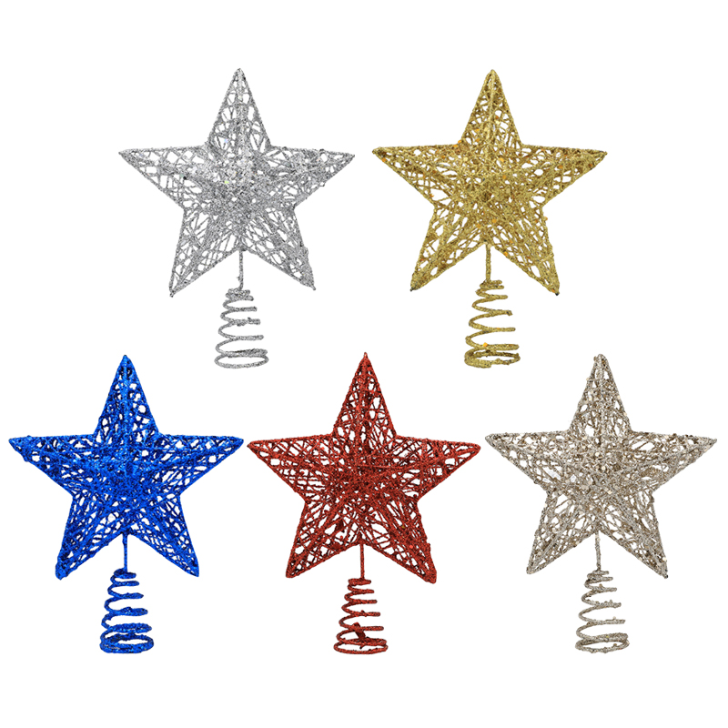 1pc Gold/Silver/Red/Blue Glitt – обзор и цена Star Tree Topper