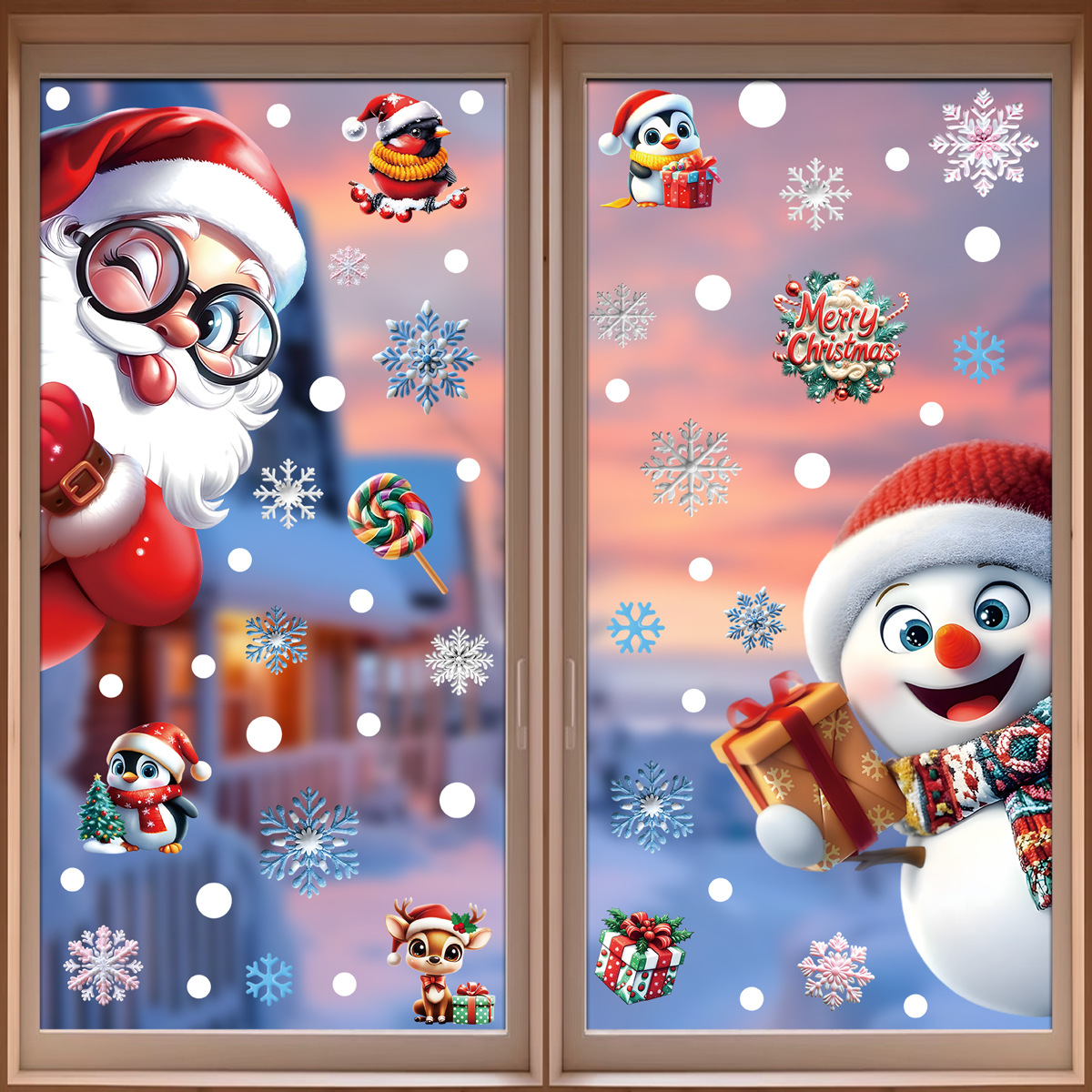 2025 Christmas Static Window C – обзор и цена Snowflake Window Decal