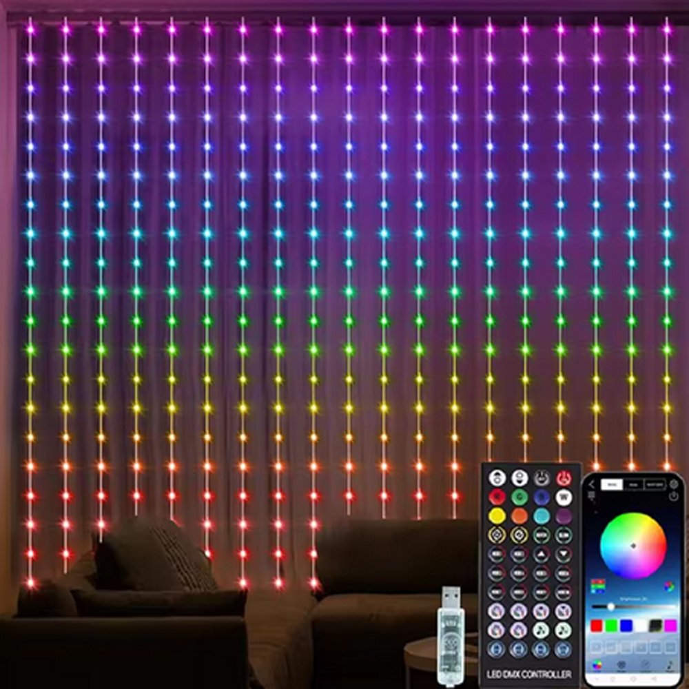 3M RGB Smart LED Curtain Light – обзор и цена Christmas Lights Outdoor