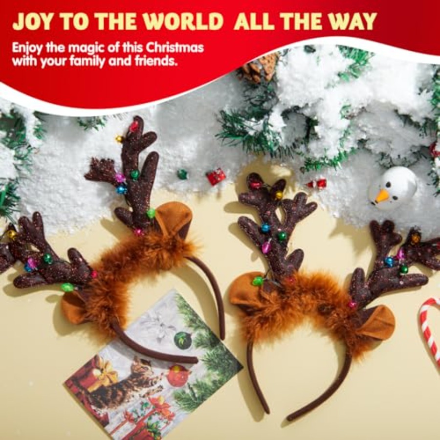 JOYIN Christmas 4PCS Reindeer  – обзор и цена Reindeer Antlers Headband