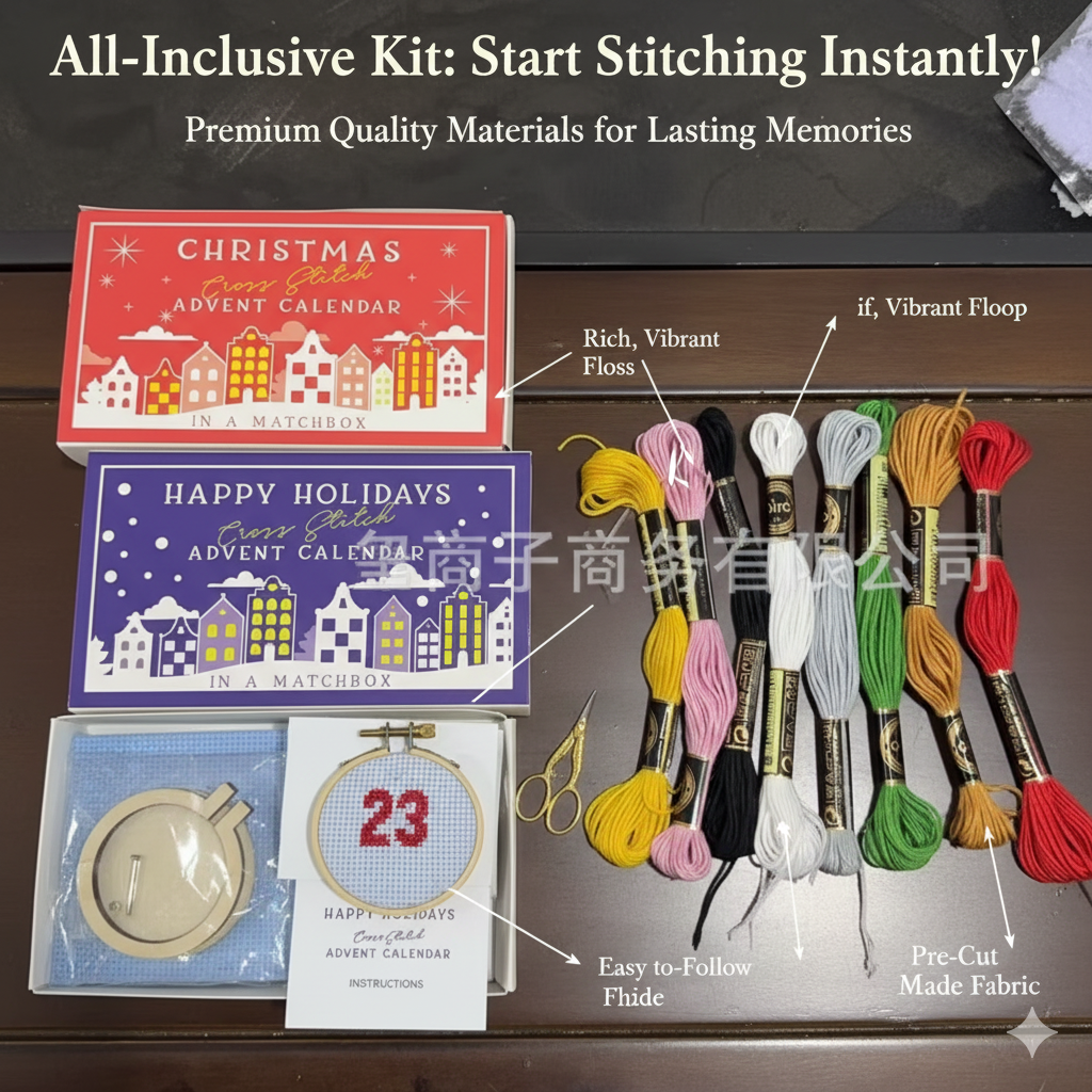 24 Days Countdown Cross Stitch – обзор и цена Advent Calendar Gift