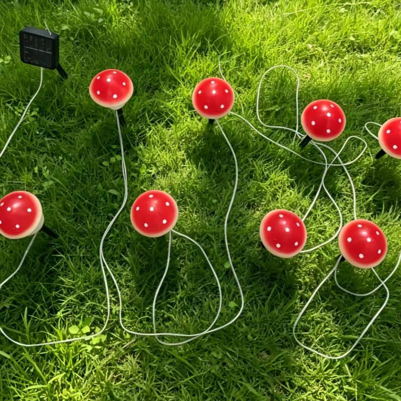 Solar Mushroom String Lights W – обзор и цена Christmas Lights Outdoor