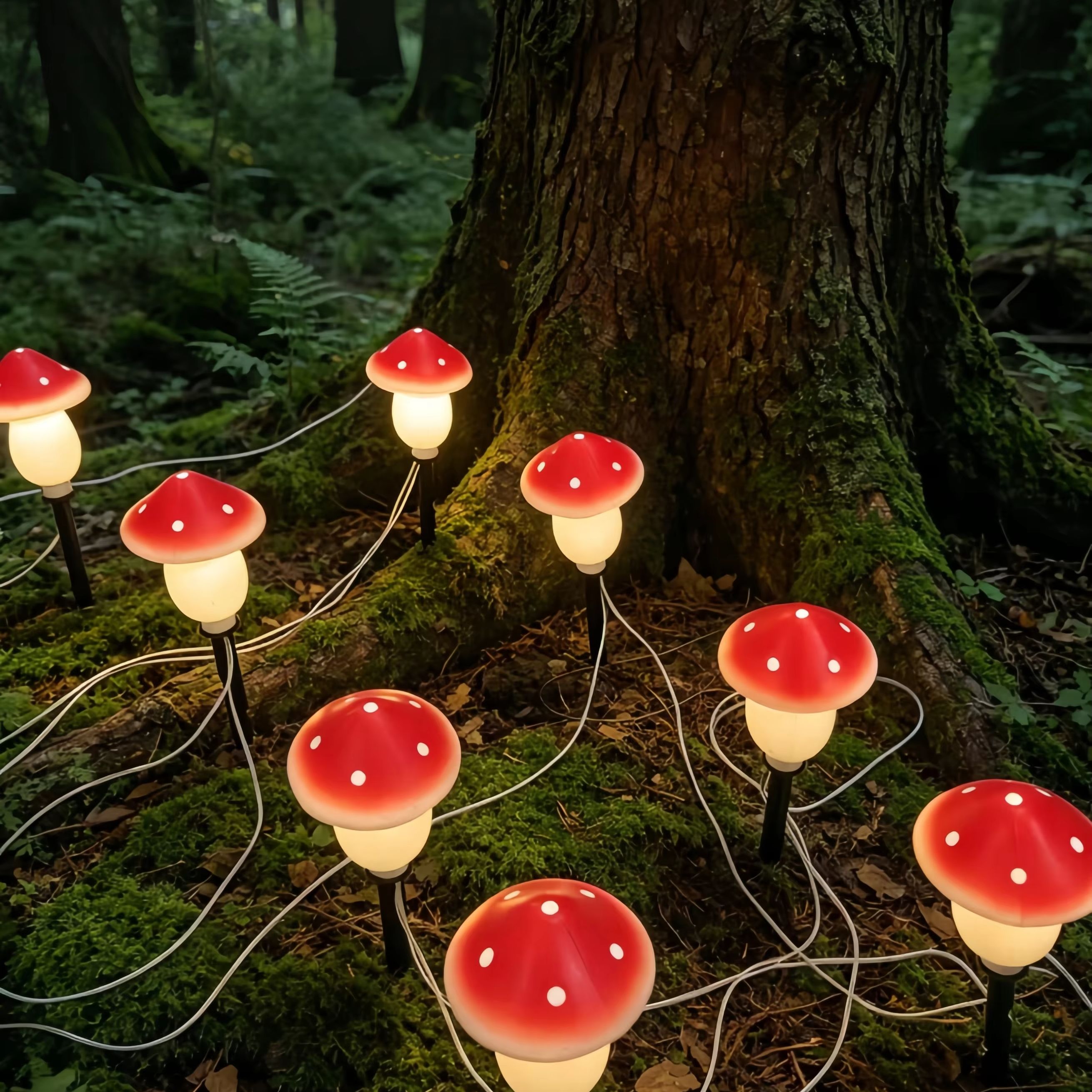 Solar Mushroom String Lights W – обзор и цена Christmas Lights Outdoor
