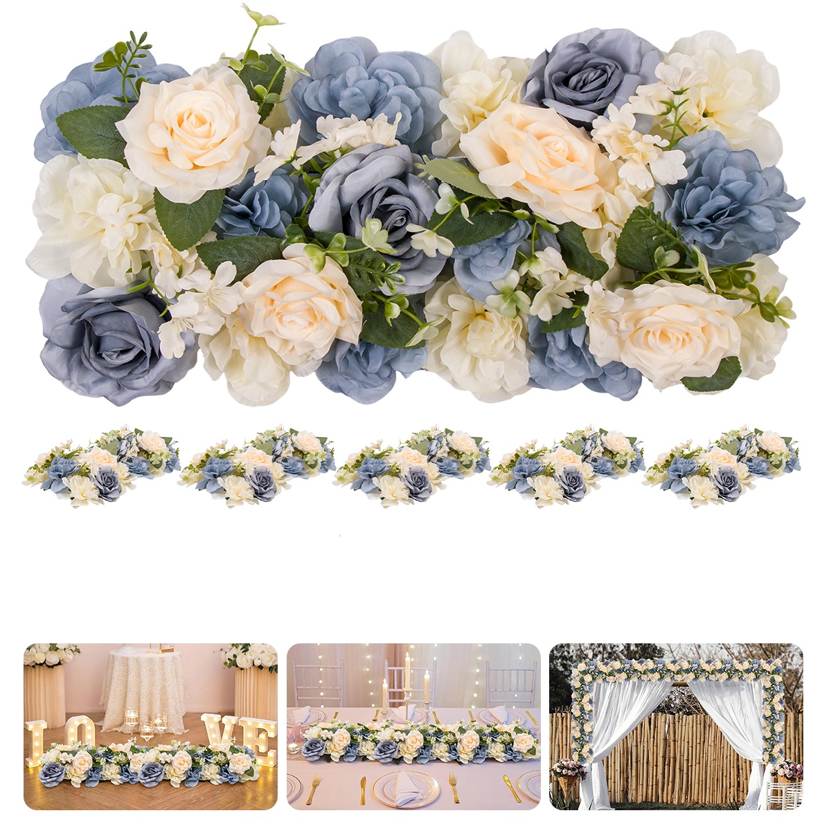 6 Pcs Artificial Flower Garlan – обзор и цена Christmas Table Runner