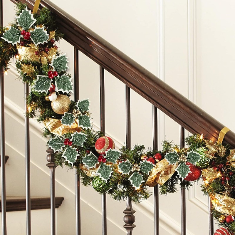 5-50pcs Christmas Holly Berrie – обзор и цена Christmas Wreath Fake