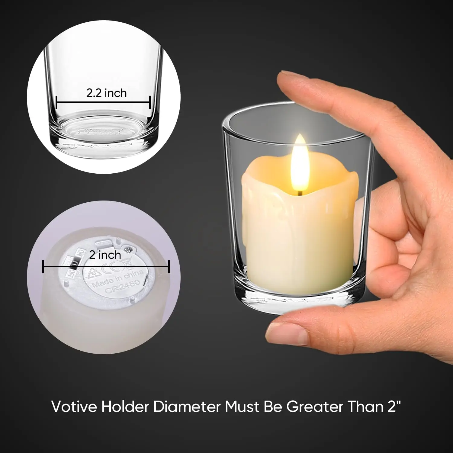 Flameless Votive Candles with  – обзор и цена Holiday Candle Set